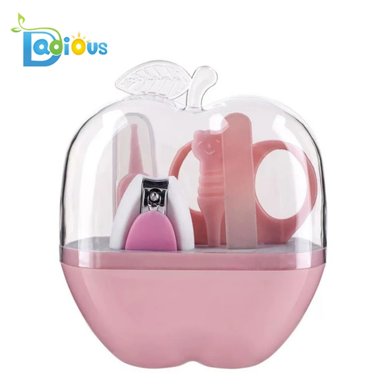 

New 5 Pcs Bebe Baby Grooming Kit Care Kit For Infant Apple Grooming Kit, Blue,pink,green