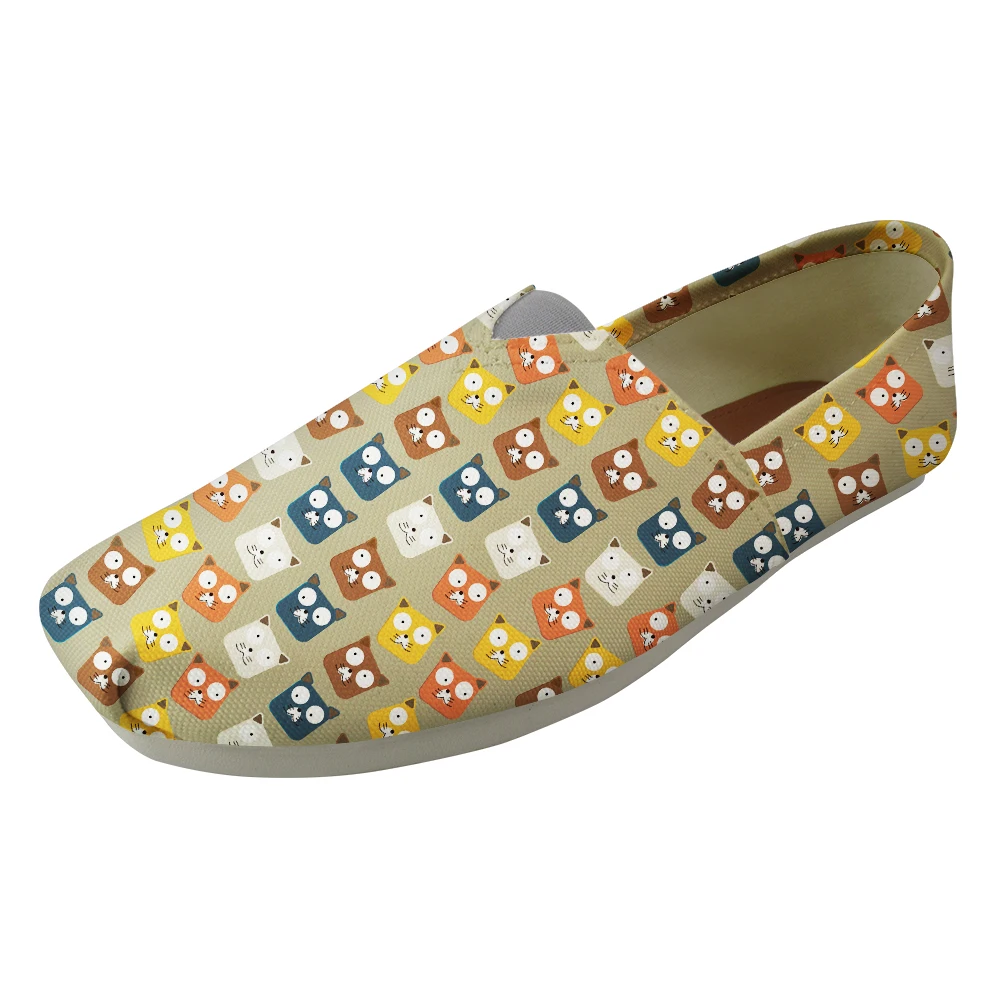 

China wholesale products print on demand latest canvas shoes men casual Ice cream pattern cat