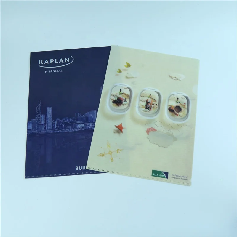 
Custom printing PP L shape file folder 