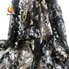 2019 Floral Embroidered Tulle Fabric 3D Flower Lace Sequin for Woman