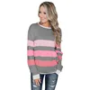 New design Gray Dreaming of Spring Striped Pullover Top Sweater