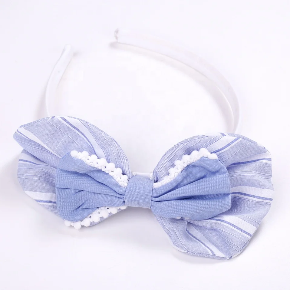 

Pettigirl Hand Made Hairband Girls Baby Clothes Headbands Blue Bow Headband
