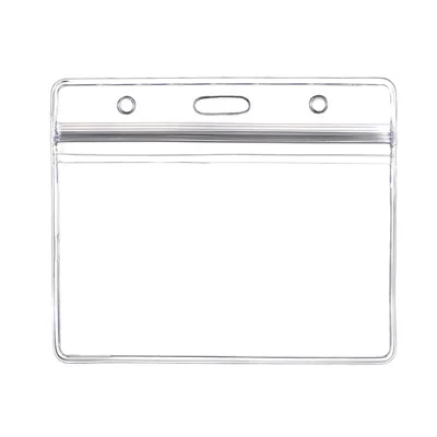 

4 X 3" Soft Plastic Waterproof Transparent Card Holder Clear Id Badge Card Holder