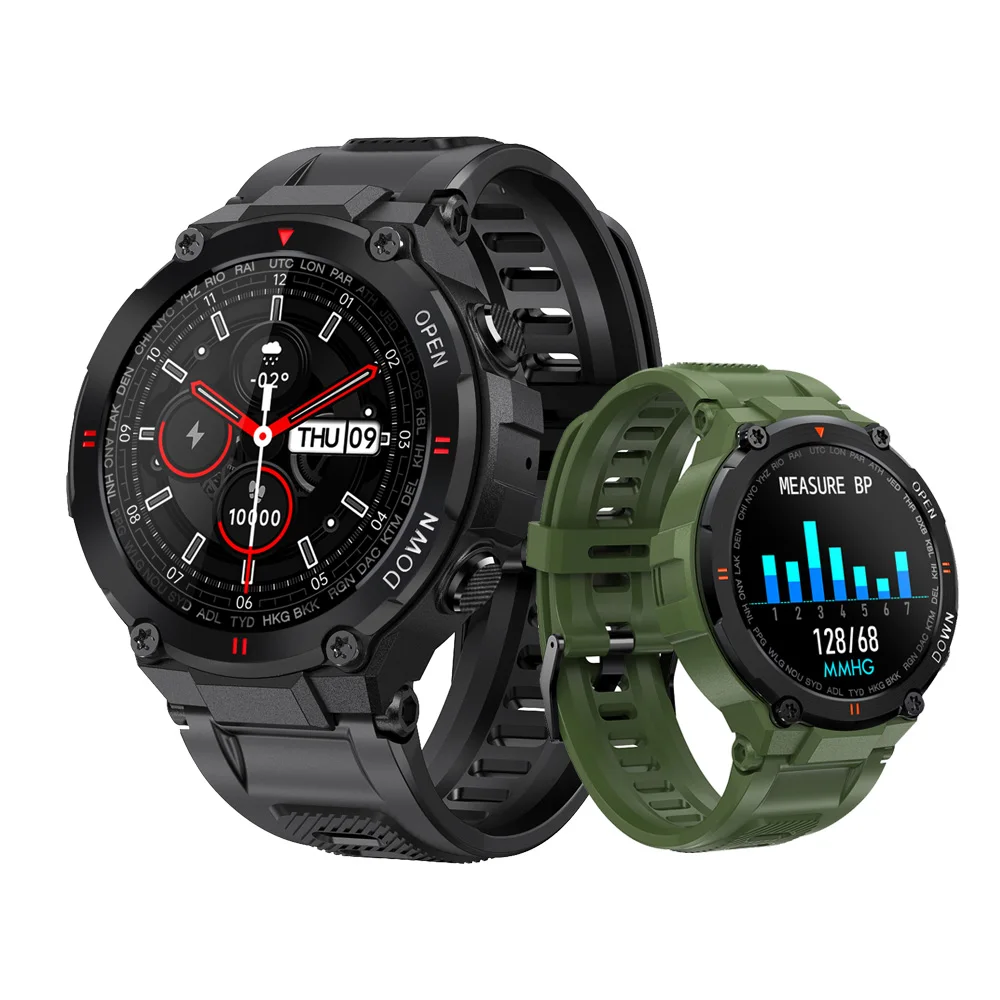 

SENBONO 2021 MAX6 Smartwatch Fitness Tracker Heart Rate Waterproof Ladies Men Smart Watch K22 Dropshipping, Black green gray