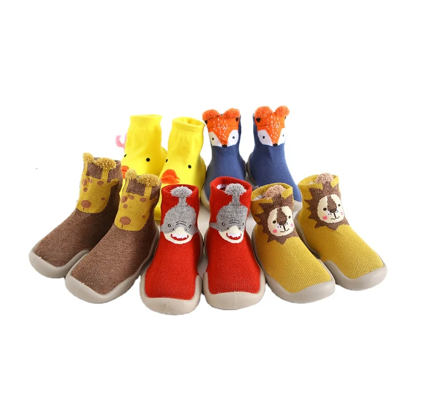 

Toddler Non Skid Anti Slip Crew Sock Shoes With Grips Baby Boys Ankle Walker Cartoon Sneakers Shoes