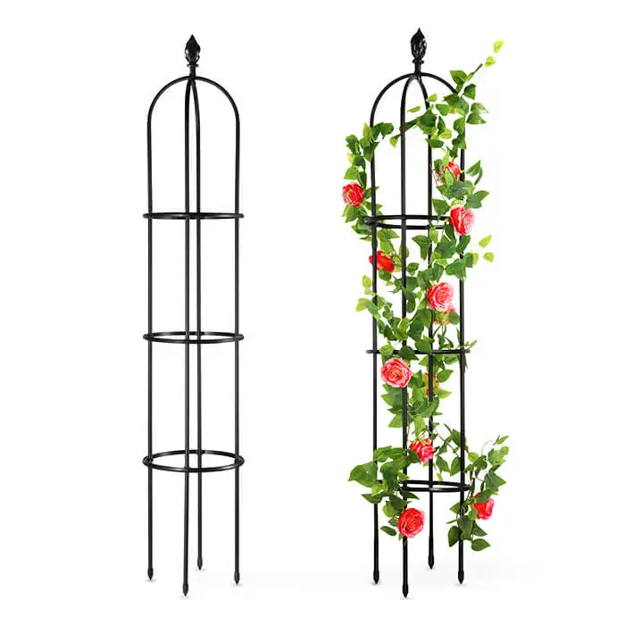 

6.9 Feet Tall Plants Cage 5 Pack Plant Rose Garden Trellis Supports for Potted Plants