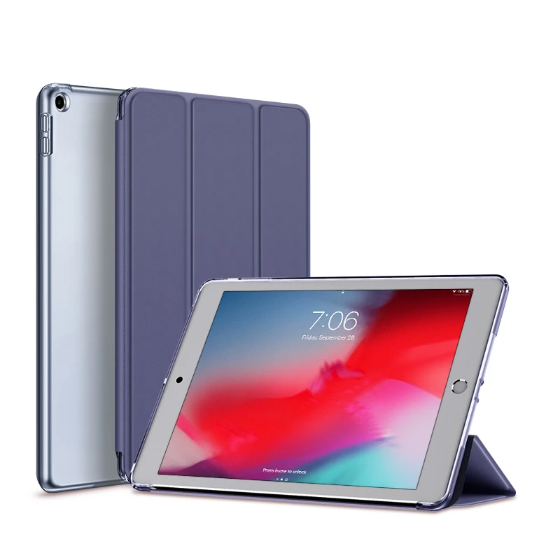 

high-quality tri-fold smart wake-up cover for iPad mini123 case, 11color