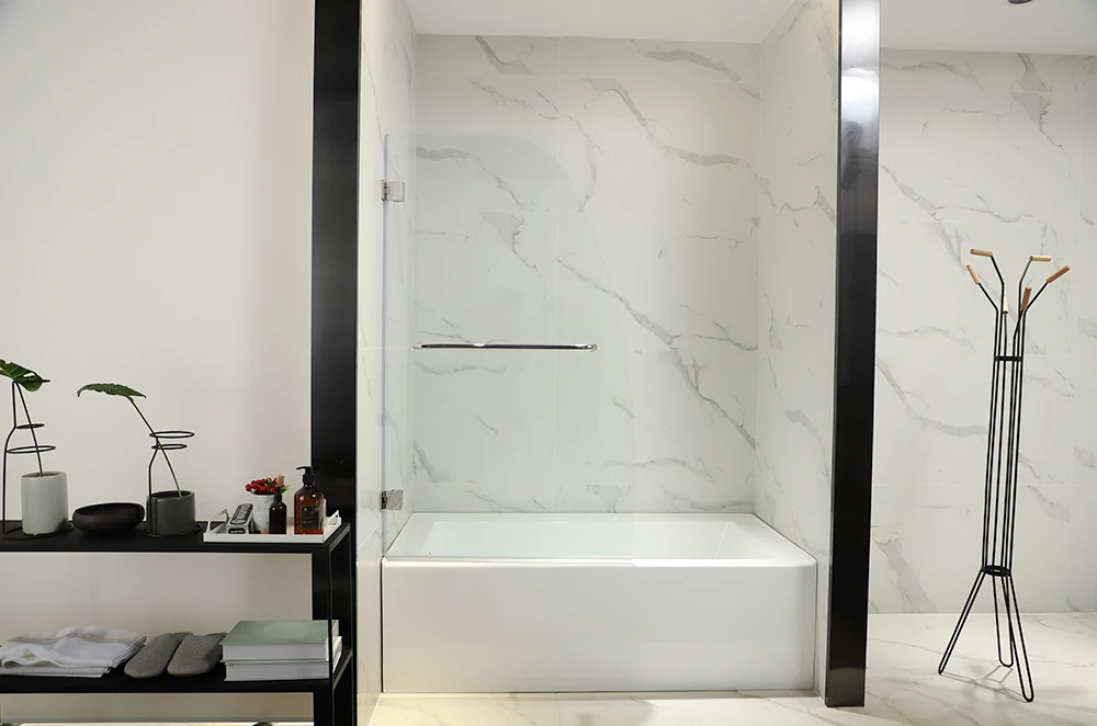 factory price high quality folding tempered glass bathroom bath door shower bathtub screen