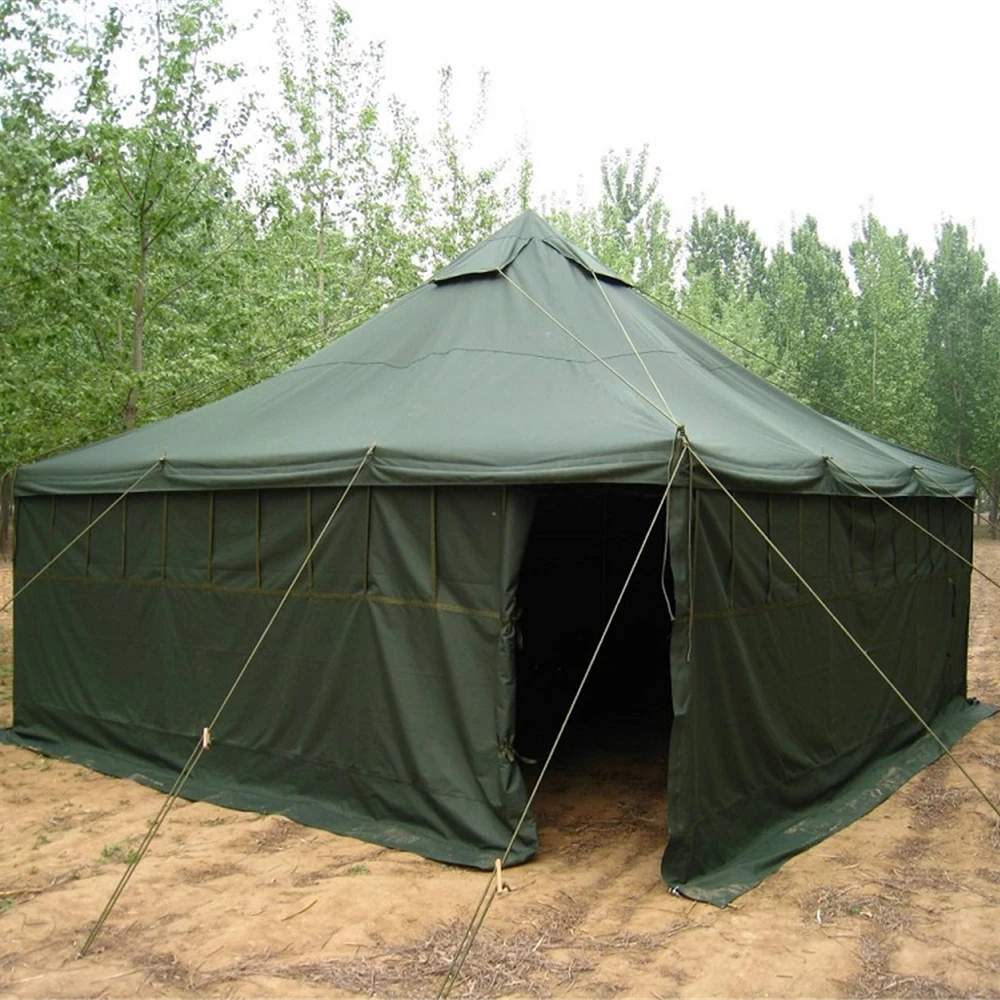 

Custom wholesale sale canvas waterproof 10 man army military tent outdoor camping Tent, Customized