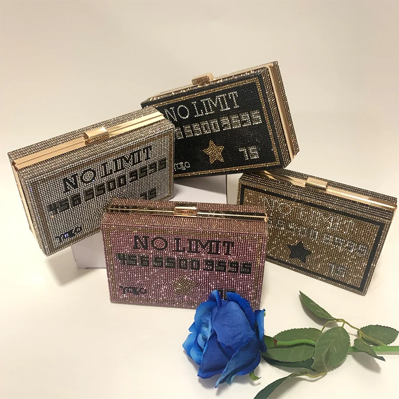 

party women luxury box handbags Wholesale bling purse Ladies Messenger Bag Crossbody evening Bag