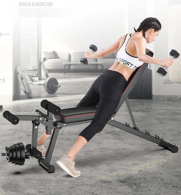 

Gym Fitness Equipment Adjustable Bench Home Gym Fitness Equipment Adjustable Indoor Weight Bench, Black