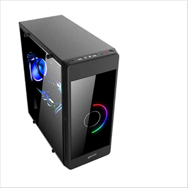 

Factory wholesale JEQANG C23 Gaming Computer Case With RGB Fans&Tempered Glass PC Case Small Quantity