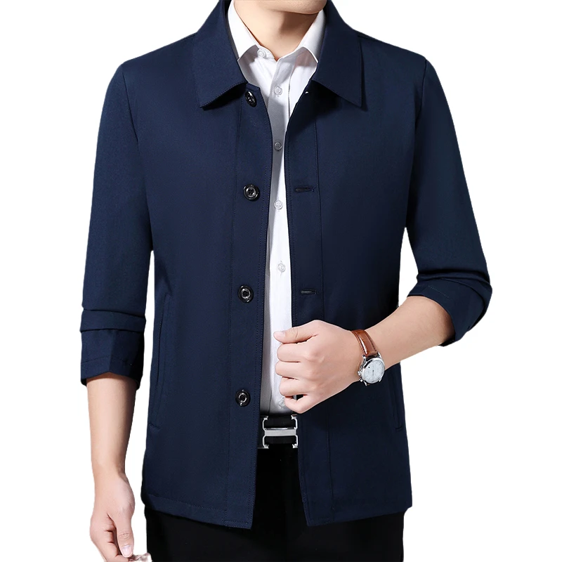 

Wholesale Cheap Spring Autumn Blazer Business Casual Turn-down Collar Men's Jacket