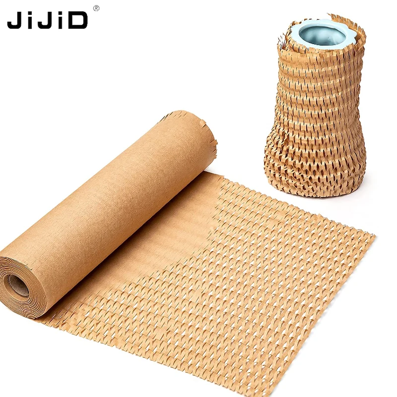 

JiJiD Honeycomb Packing Paper Honeycomb Cushioning Wrap Roll For Moving Shipping Packaging Gifts