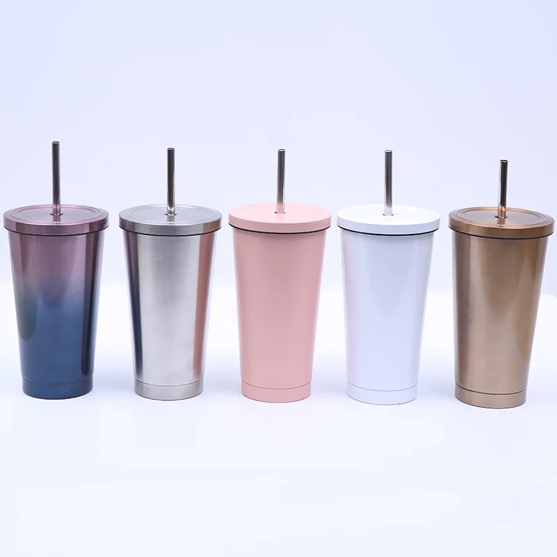 

shoutao Customized tumbler cups in bulk coffee tumbler travel mug stainless steel insulated bottle colorful tumbler with straw