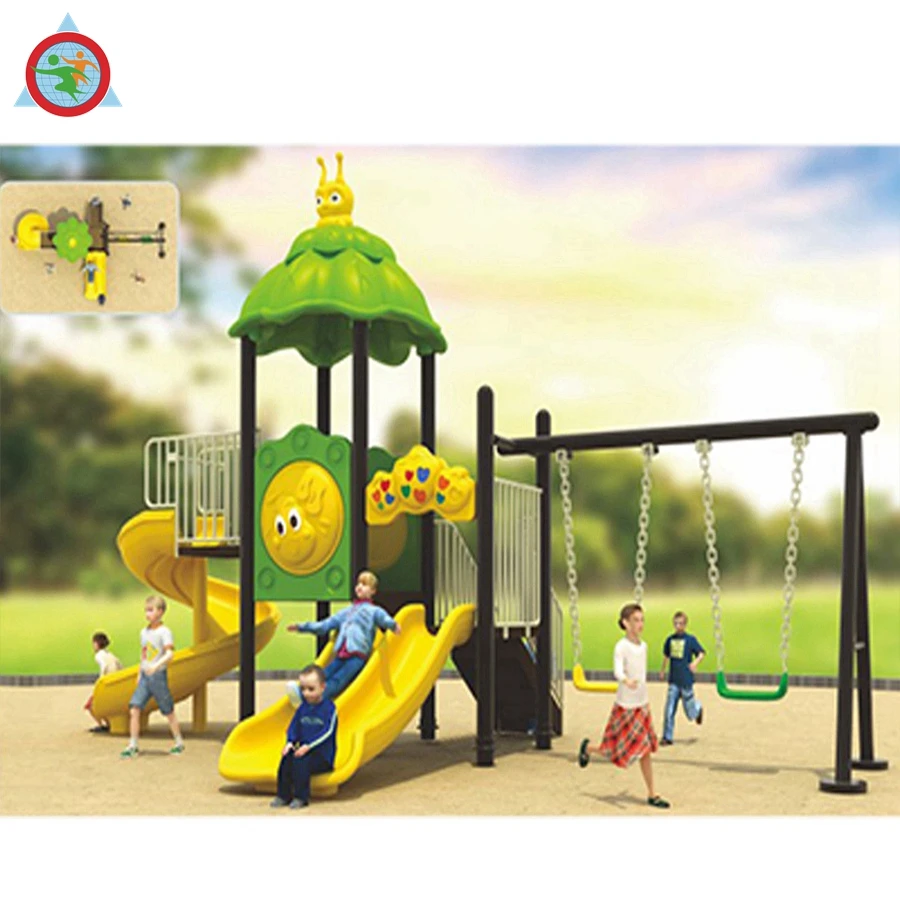 

daycare center swing with slide outdoor playgrounds for children, Colorful