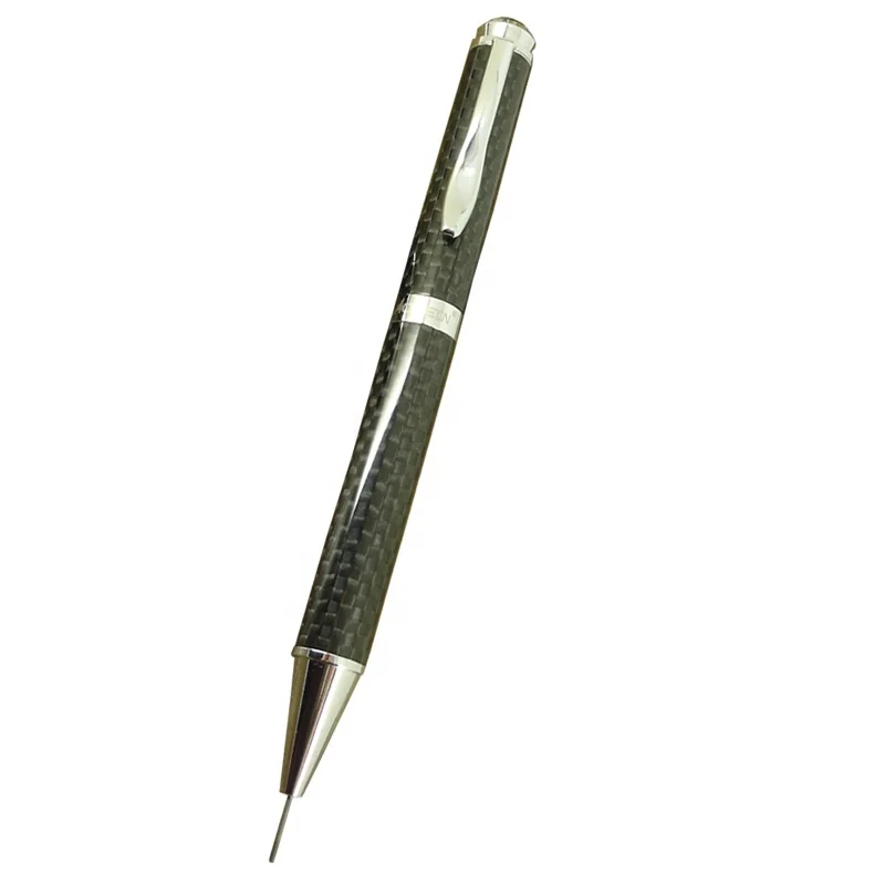 

ACMECN Full Carbon Fiber Automatic Pencil Twist action Unique Design Brand School Stationery 0.9mm Mechanical Pencil with Eraser, Pms