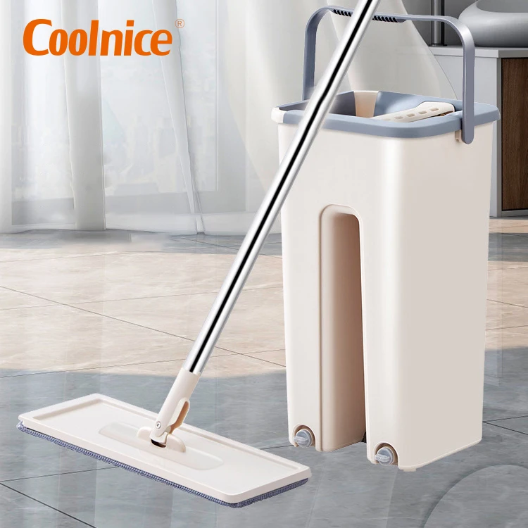

Professional Home kitchen Floor Cleaning System 360 degree mop Bucket Sets Cleaner Flat Floor lazy Mops