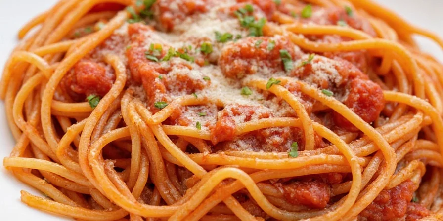 Cooking spaghetti sauce with spices