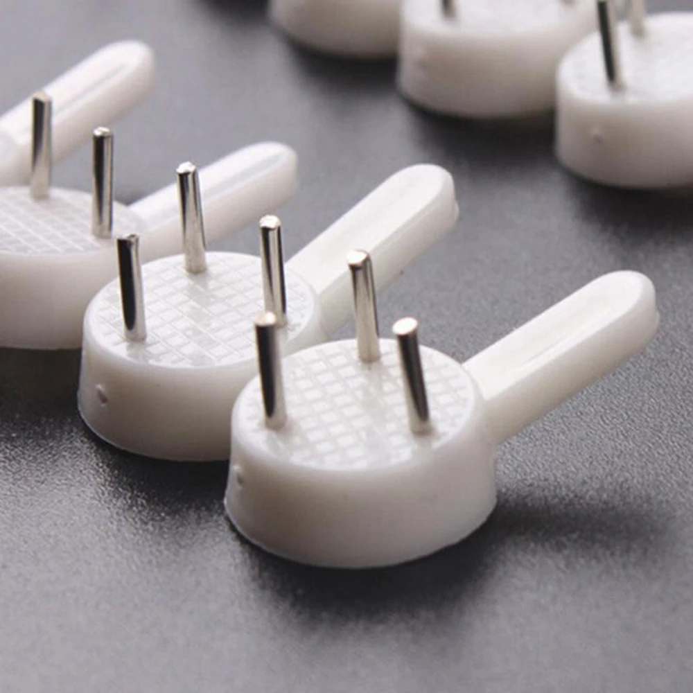 

20pcs White Painting Photo Frame Hook Plastic Wall Mount Photo Picture Nail Hook Hanger