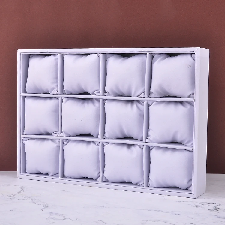 

Light Purple Leather Bracelet Display Large Capacity Without Cover Jewelry Bracelets Display Jewelry Display Tray, Pink light purple linen white black creamy-white