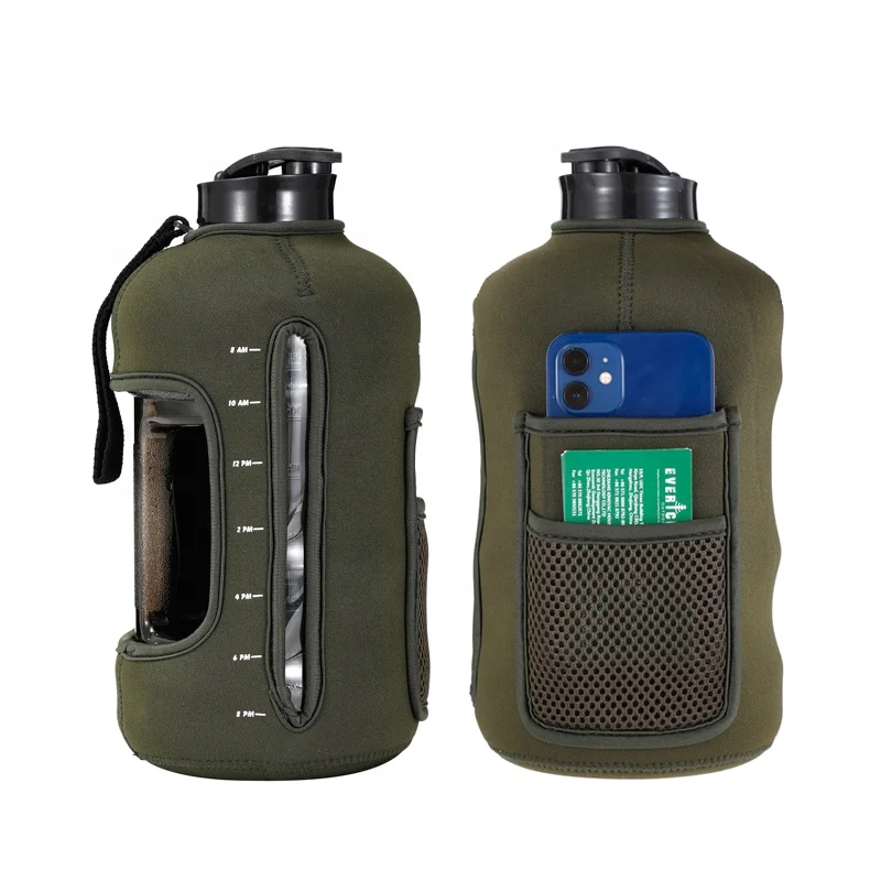 

Customized Color BPA Free Bodybuilding Sleeve Sports Gym Gallon Water Bottle With Custom LOGO