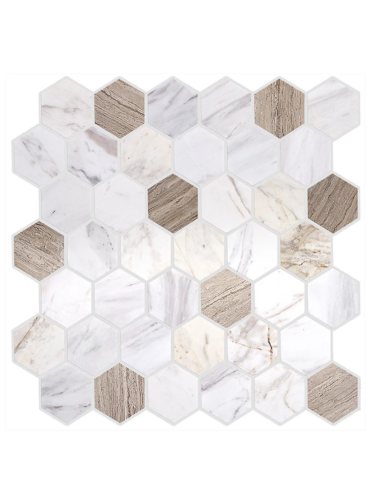 Polished Carrara Marble Hexagon Mosaic Tile