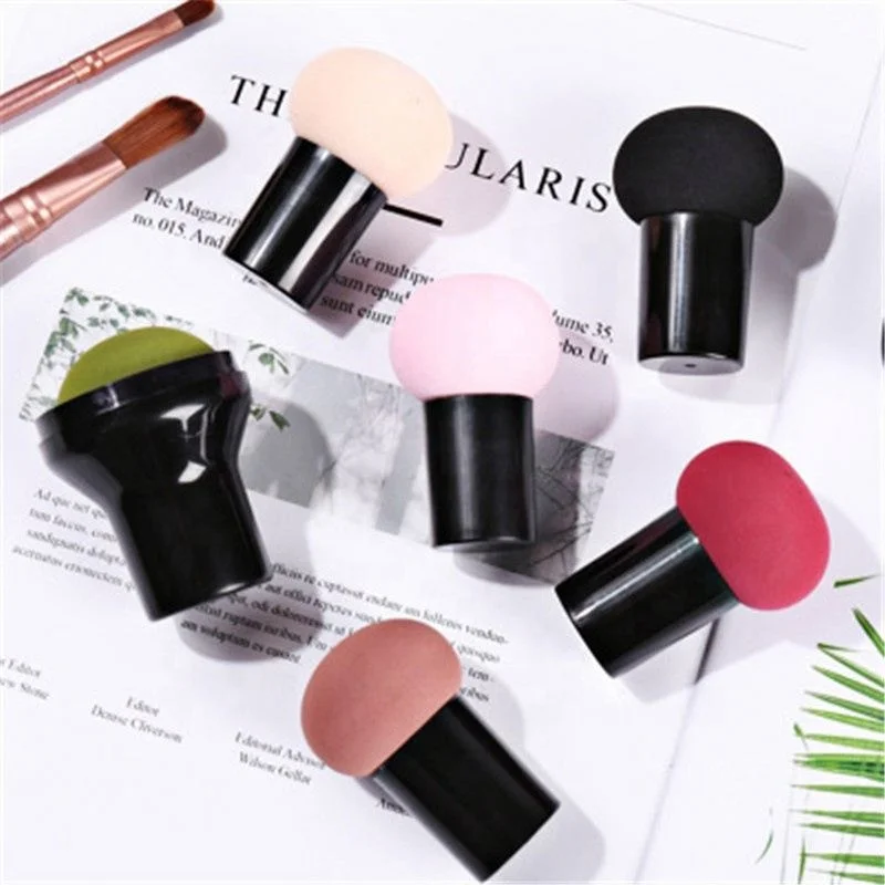 

Mushroom Head Face Microfiber Gradient Hydrophilic Round Egg Cosmetic Puff Makeup Sponge in Stock, Rose/pink/burgundy/black/skin/matcha/mlik tea