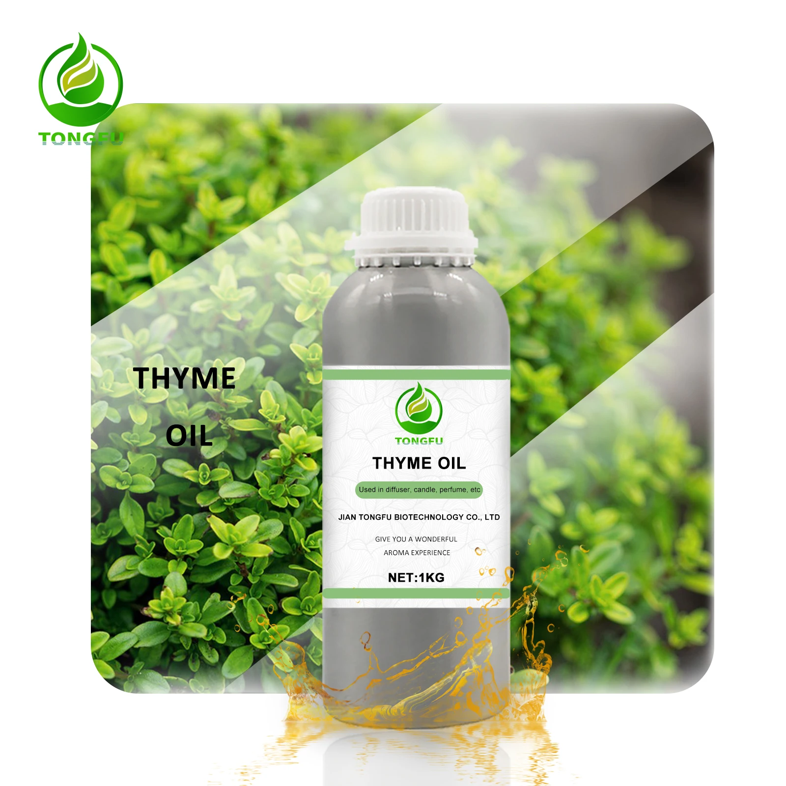 

pure natural Thyme essential oil 100% organic aromatherapy oil for skin care