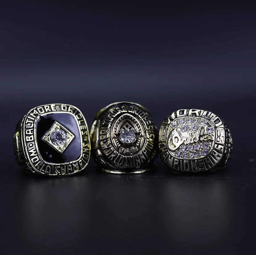 

High quality 3pcs/set The MLB BO 1966 1970 1983 Baltimore Orioles Championship rings set champion ring