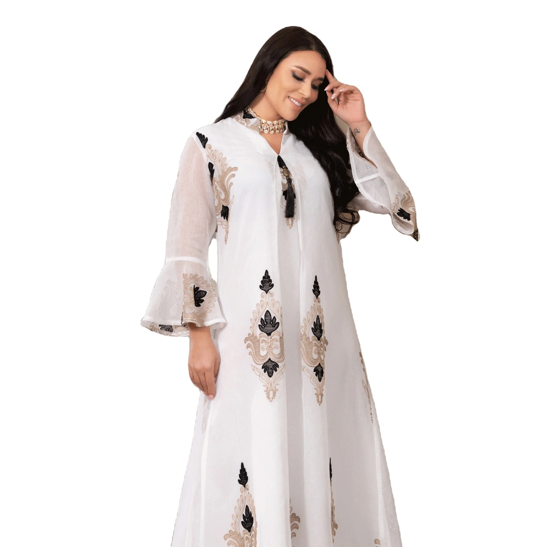 

HJ ZMDR77 latest abaya designs 2021 festival evening muslim dress women clothing islamic abaya dubai xxl, White