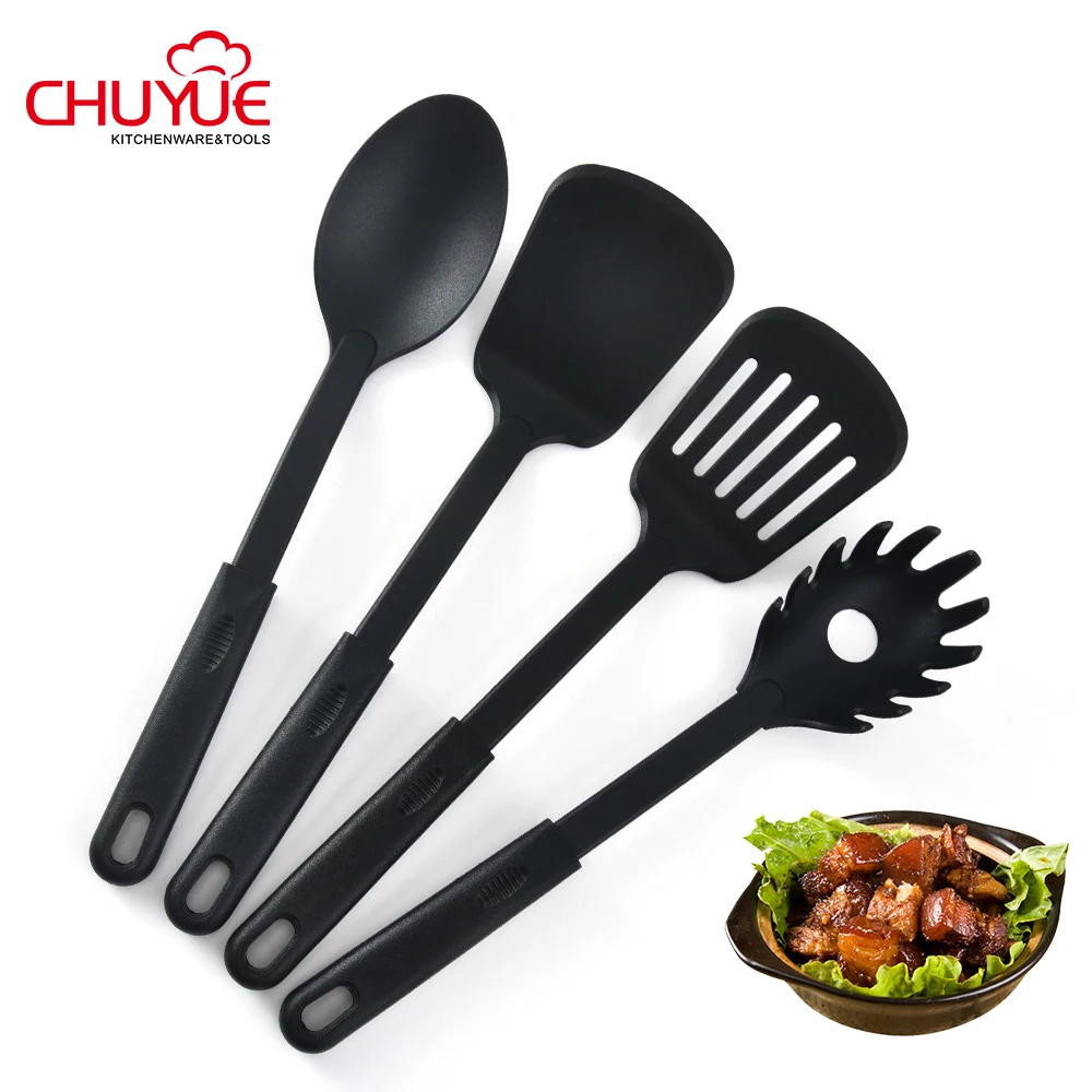 

Heat-resistant 5 pcs Nylon Utensils Sets Kitchen Tools Food Grade Cooking Tools, Black