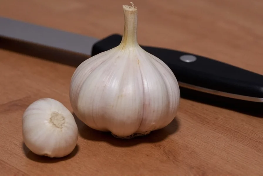 Chef weighing garlic cloves on precision kitchen scale for recipe accuracy