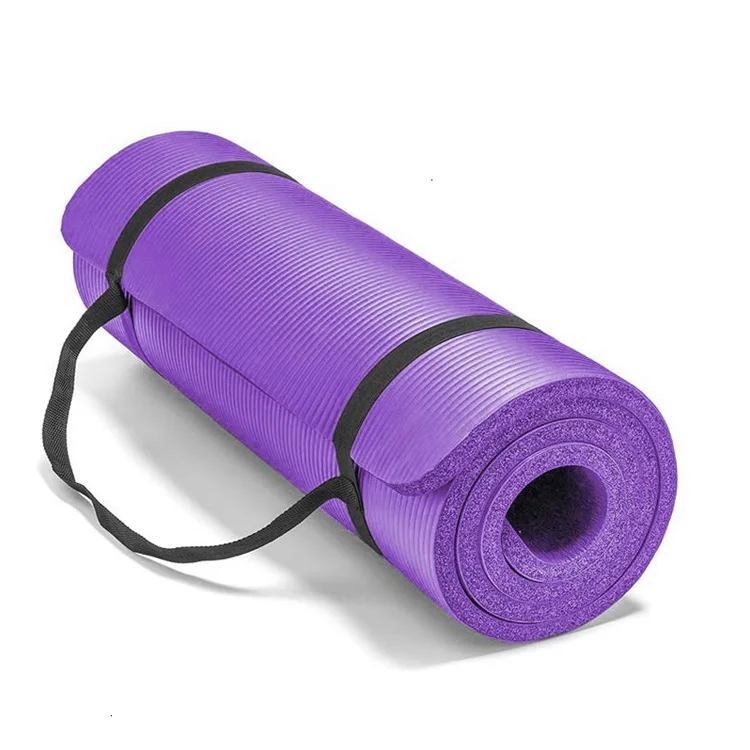 

NBR Custom Printed Design Eco Friendly Workout Yoga Mat yoga knee mat with Carrying Strap, Purple,blue,pink,red,green,black