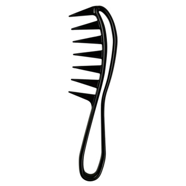 

New product ideas Salon plastic hair combs heat-resistant wide tooth comb, Black