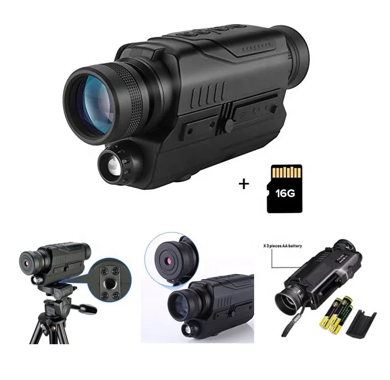 

Day Night Use 200M Range View Distance Gift Sets Scope with IR Night Vision Lanmodo Night Vision Monocular, Black, camouflage