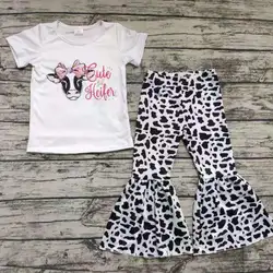 Toddler Clothes Hot Sale Heifer Cow Print Girls Sh