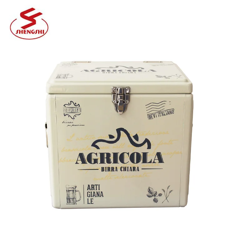 15l Classical Corona Ice Cooler Box Portable Metal Beer Cooler Box For