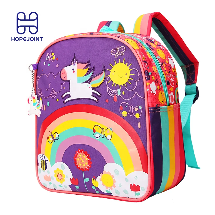 

Printed Backpacks For School Children Back Pack Girls Polyester Backpack New Bag Primary Quality Cartoon Girl Plush Kid Pink