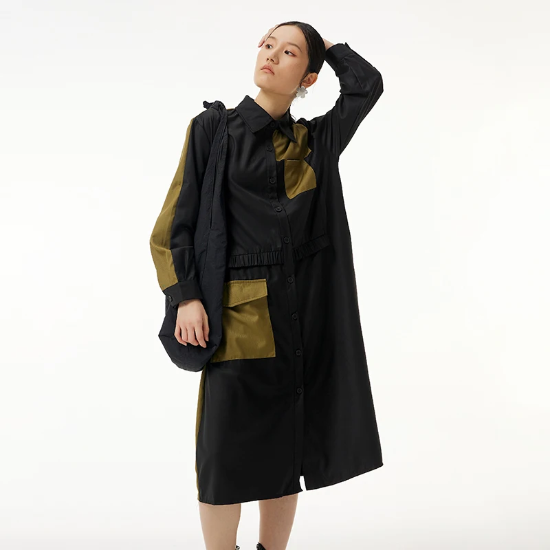 

2022 Spring New Mid-length Contrast dress Plus Size Women Casual Loose Dress Elegant Vintage Trendy Hot Sale Clothing 81905
