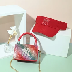 

New design handbags PU leather chain jerlly stone pattern purses and hat ny yankees purses set women hand bags 2021 Summer hat, 9 colours