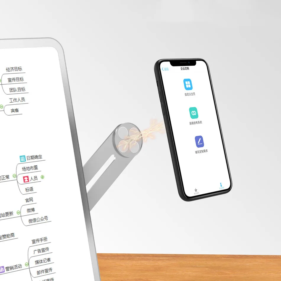

2020 new phone holder link to the screen for macbook magnetic portable holder for iphone 11 adjustable foldable stand