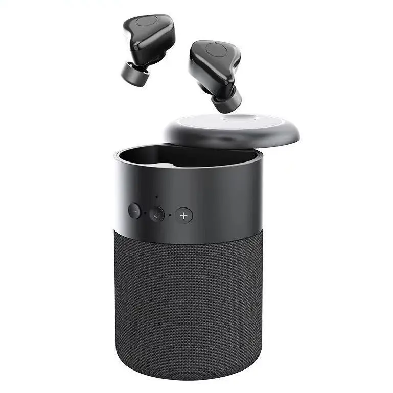 

Multifunctional Inside earphone 2 In 1 Round Sport Mini Retro Outdoor Portable Wireless earbuds, Black,white