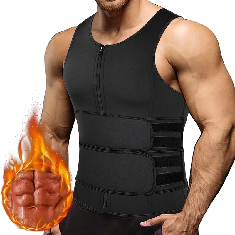 

Men Waist Trainer Tank Tops Shapewear Slimming Body Shaper Compression Shirt Underwear for Weight Loss Workout Sauna Sweat Vest