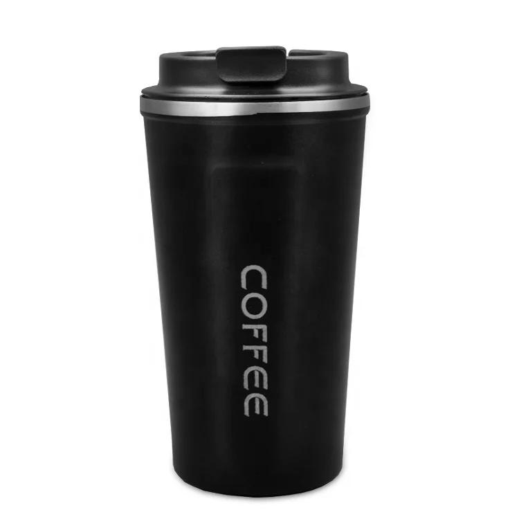 

Insulated Thermos Cup Reusable Double Layer Stainless Steel Coffee Cup With Lid water bottle, White, pink, black, green, blue