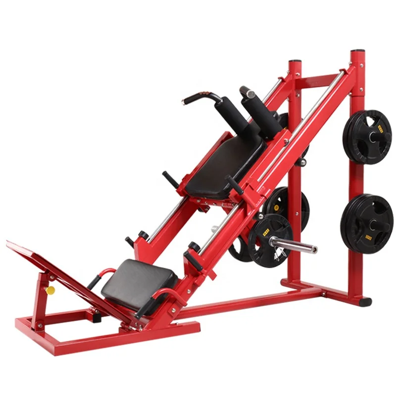 

2021 New Fitness Gym bodybuilding Rising machine 45 degree vertical leg press leg press and hack squat, Red