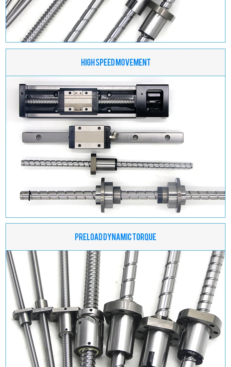 Tbi Ball Screw With Nut Sfu1202 1204 1205 1210 1602 1605 2005 2505 2510
