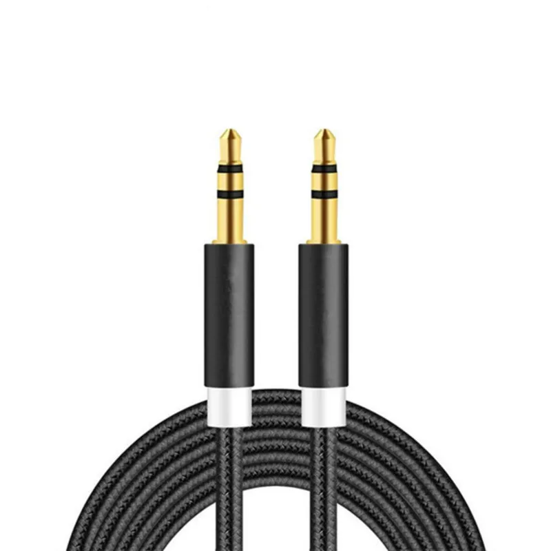 

Factory direct sales Audio Cable Aux Headphone Cable Male to Male For Car iPhone MP3/MP4 Headphone Speaker, Black,silver