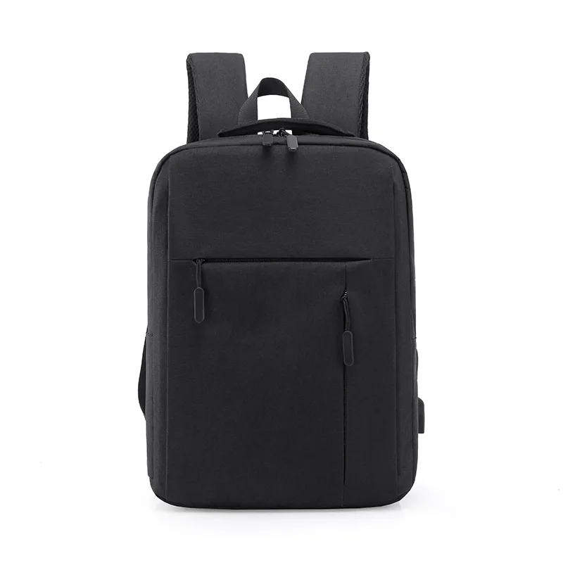 

Laptop Backpack Men Solid Shoulder Bag USB Charging Port & Headphone Collage School Book Bags Waterproof, 4 colors