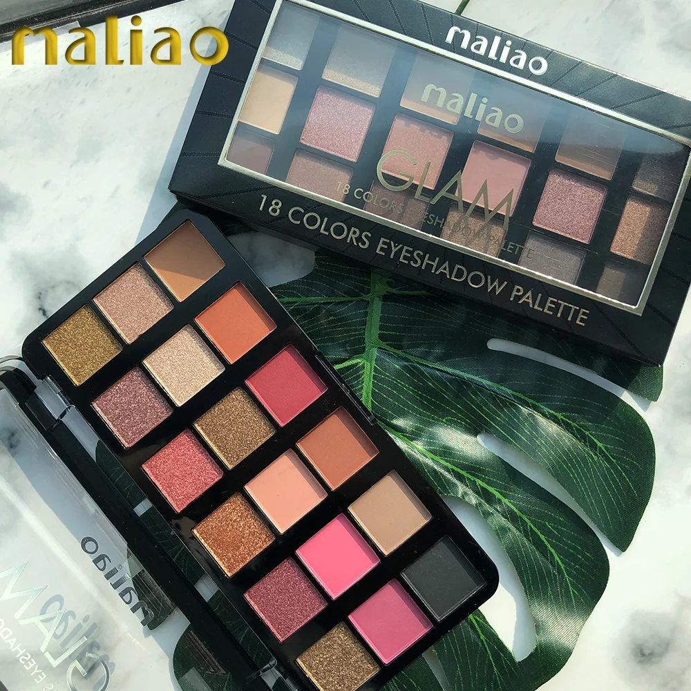 Maliao Makeup 16 Color Cosmetic Custom Logo 18 Color Eyeshadow Palette